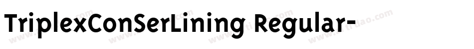 TriplexConSerLining Regular字体转换